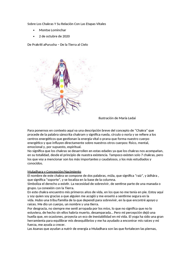 Chakras y Etapas de la Vida: Conexiones Clave | PDF | Amor | Chakra