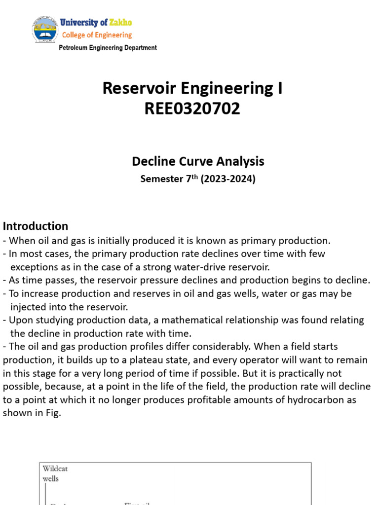 Decline Curve Analysis in Reservoir Engineering | PDF | Petroleum ...