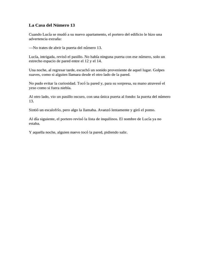 La Casa Numero 13 | PDF