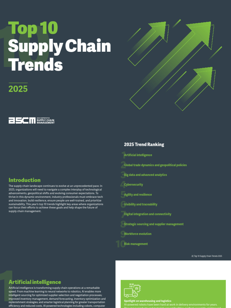 Top 10 Supply Chain Trends for 2025 | PDF | Supply Chain | Computer ...