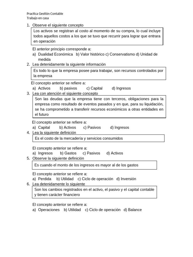 Practica Gestion Contable | PDF | Contabilidad | Business