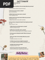Daily Routine Questions and Answers | PDF | Lunch | Homework