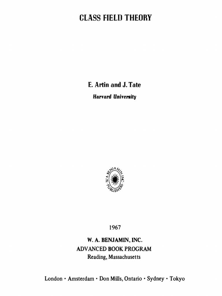 洋書 Class Field Theory E. Artin J. Tate Emil Artin, John Tate - Class Field Theory 366 (2008, American