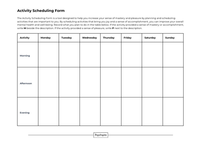 Activity Scheduling for Well-Being | PDF