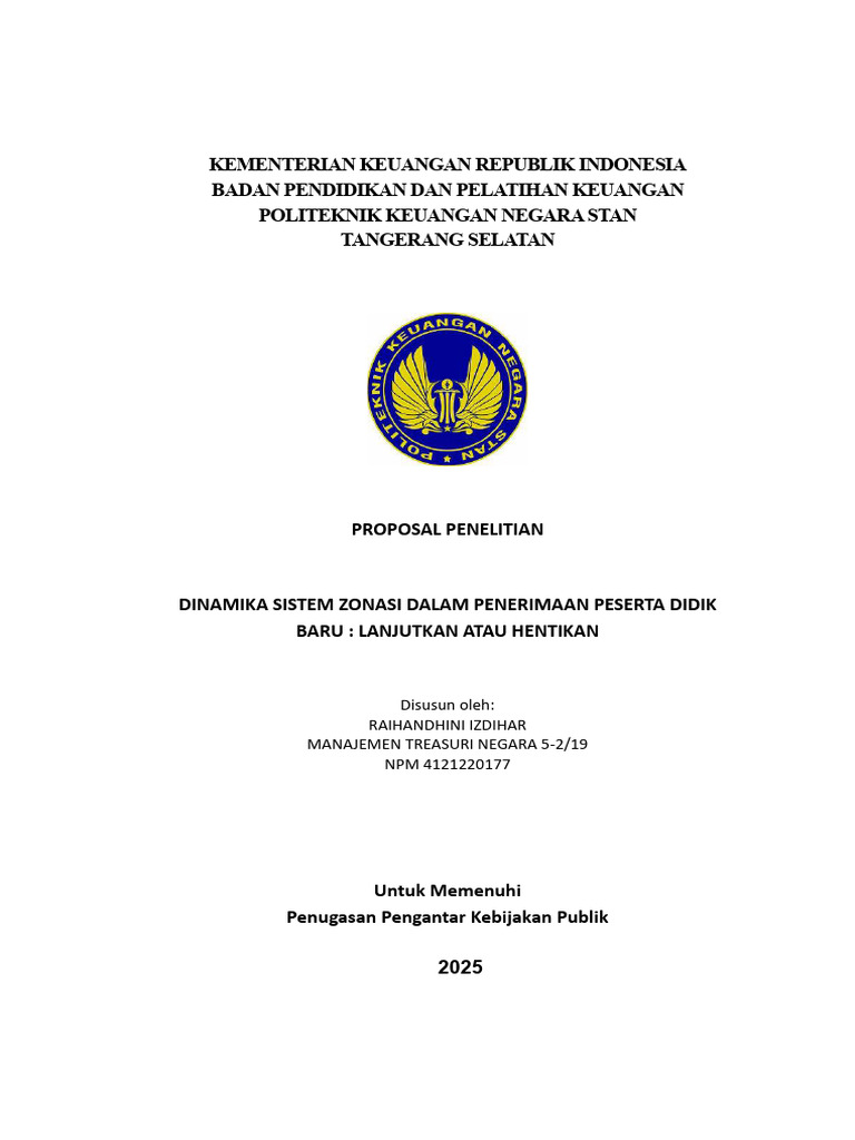 Policy Brief Dinamika Sistem Zonasi Di Indonesia | PDF