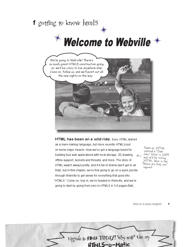 Welcome To Webville: Getting To Know html5 | PDF | Html | Html Element