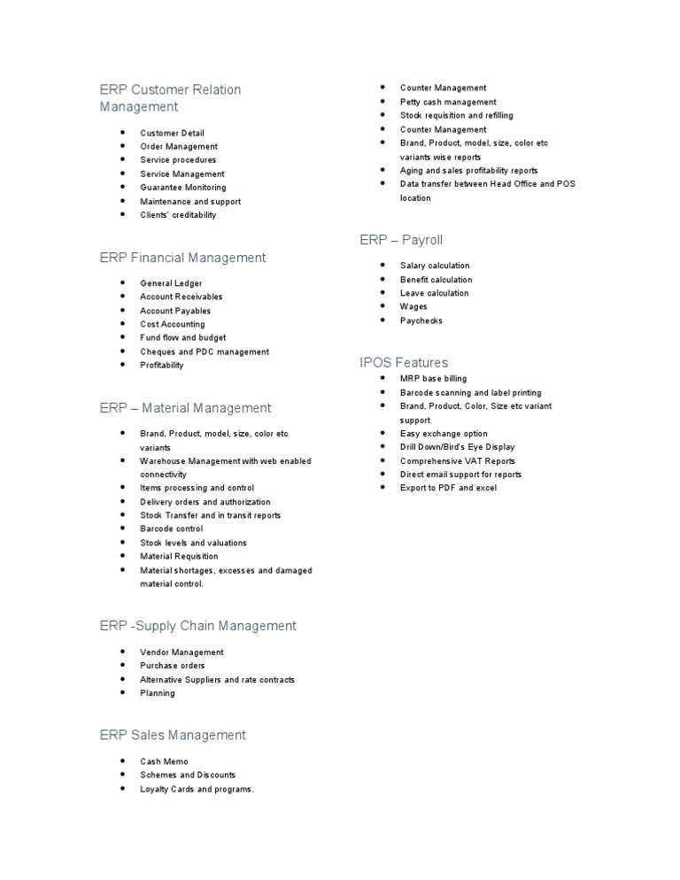 Comprehensive ERP System Overview | PDF | Business | Finance & Money ...