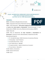 Programa Taller 8 Marzo Federación Empresarial Cacereña - "Las Redes Como Herramienta para El Emprendimiento"