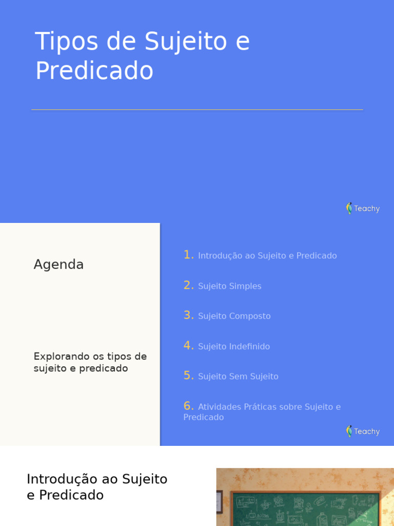 Tipos de Sujeito e Predicado em Português | PDF | Assunto (gramática ...