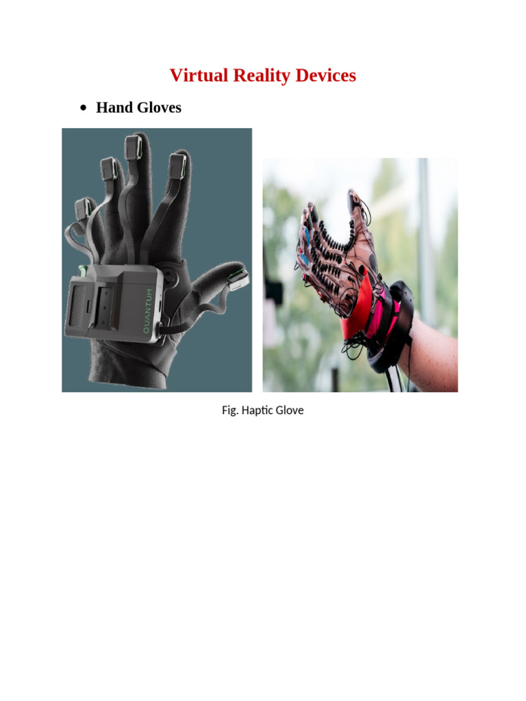 Essential Virtual Reality Devices Overview | PDF