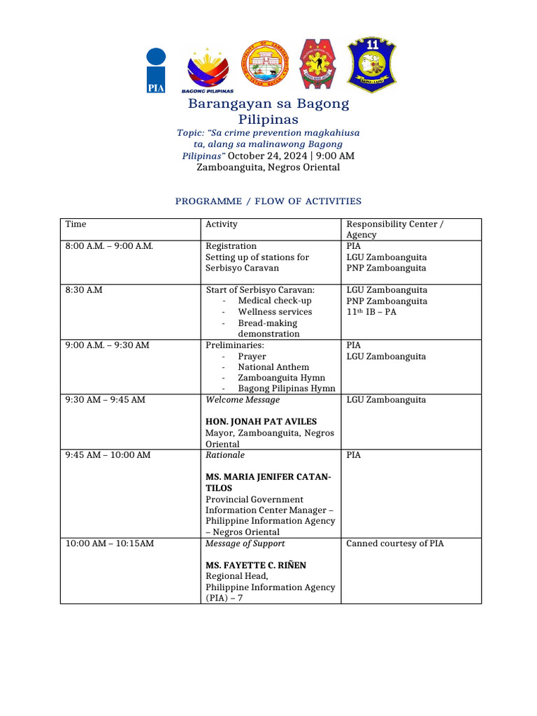 Crime Prevention Event in Zamboanguita | PDF | Philippines