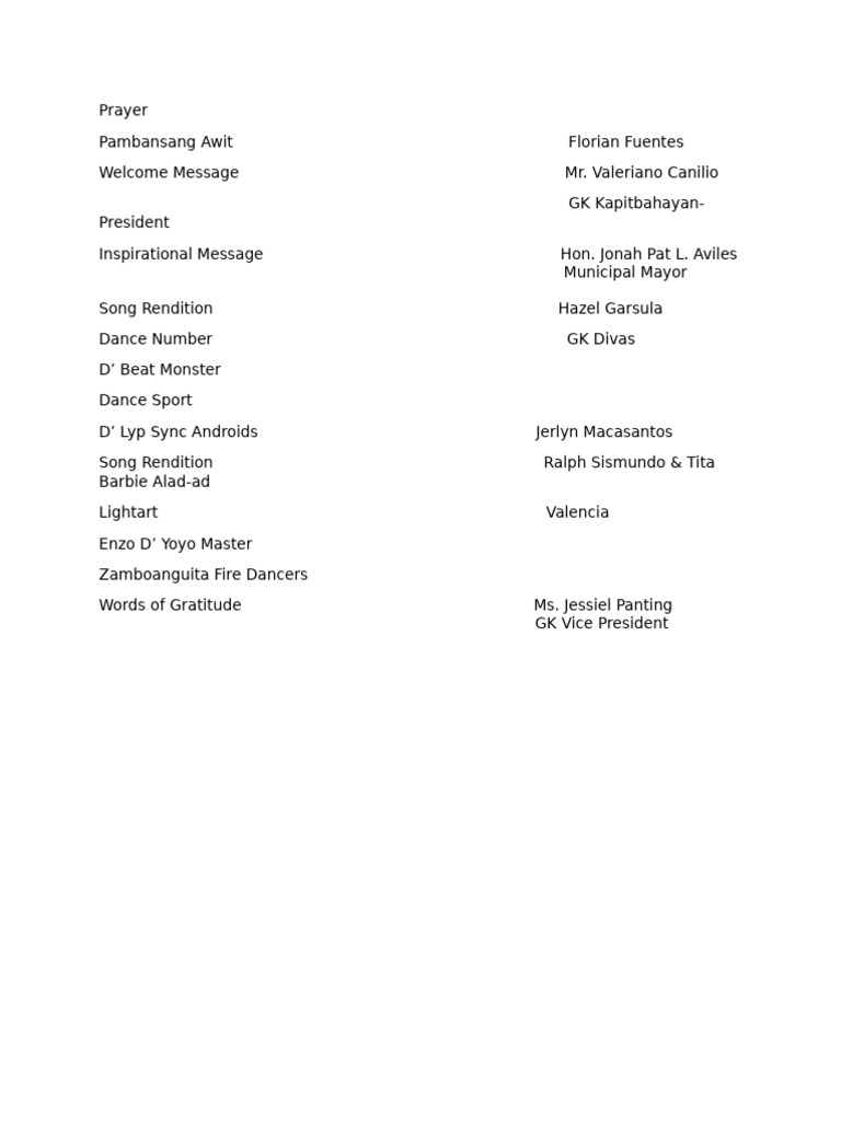 Event Program Highlights and Messages | PDF