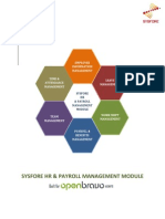 Sysfore HR & Payroll Module Version 1.0