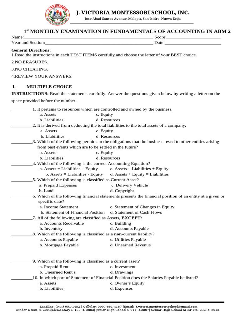 Fundamentals of Accounting | PDF | Equity (Finance) | Balance Sheet