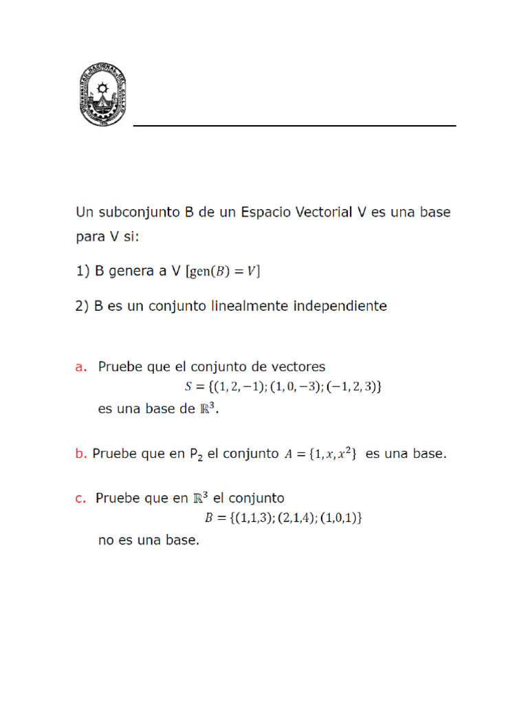 3.3 Base de Un Espacio Vectorial | PDF