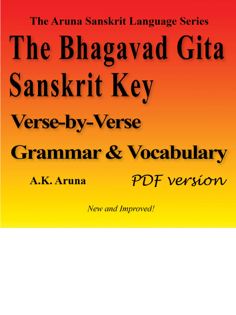 Bhagavad Gita Sanskrit Grammar Guide | PDF | Bhagavad Gita | Sanskrit
