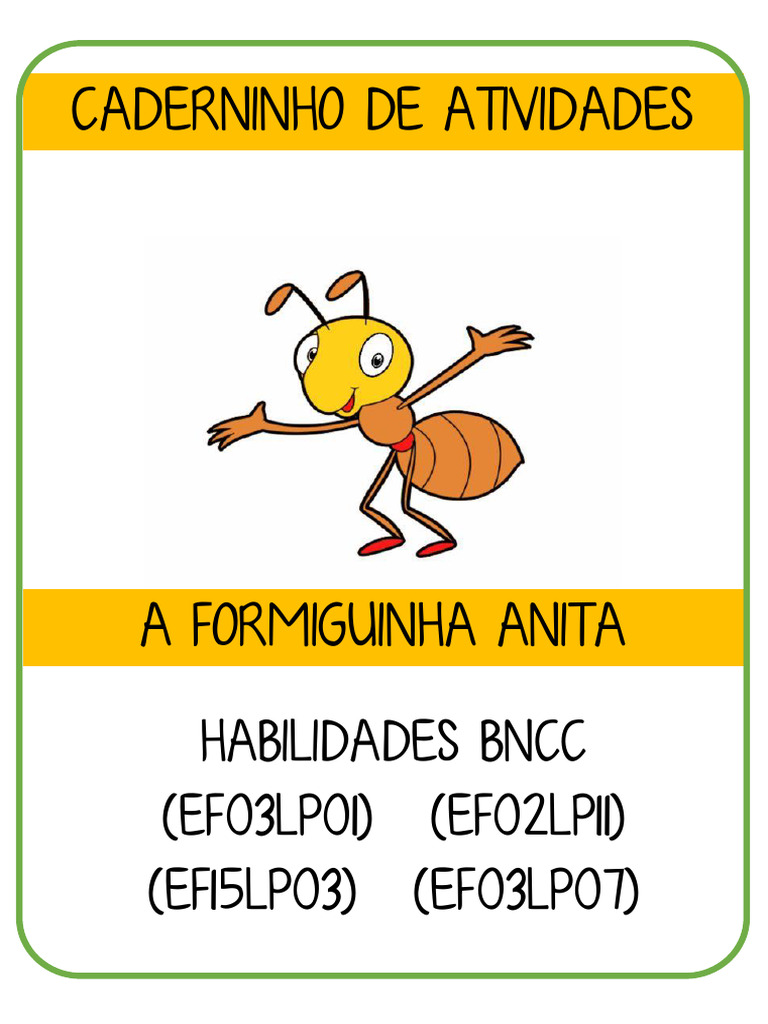 Atividades de Leitura: Formiguinha Anita | PDF