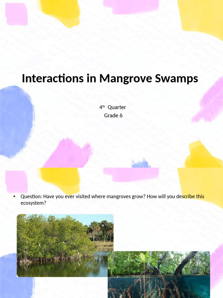Q4 G6 Interactions in Mangrove Swamps | PDF