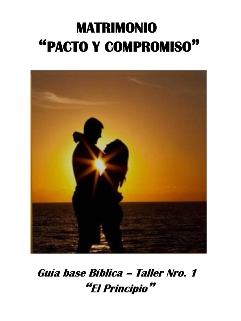Guía El Principio Taller Nro 1 Matrimonio Pacto y Compromiso BN | PDF ...