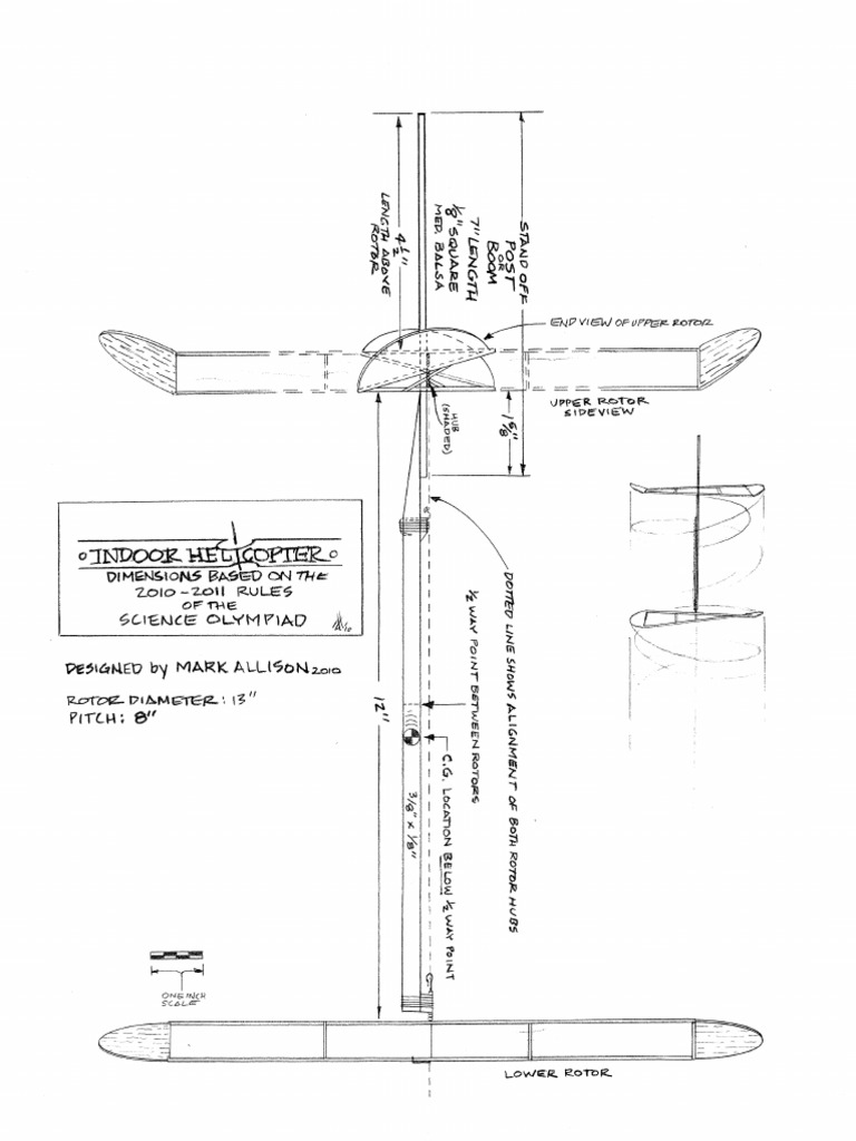 Indoor Helicopter Design Insights | PDF | Helicopter | Helicopter Rotor