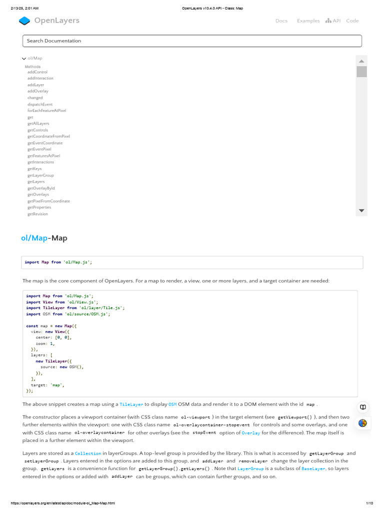 OpenLayers Map API Documentation | PDF | Boolean Data Type | Parameter ...
