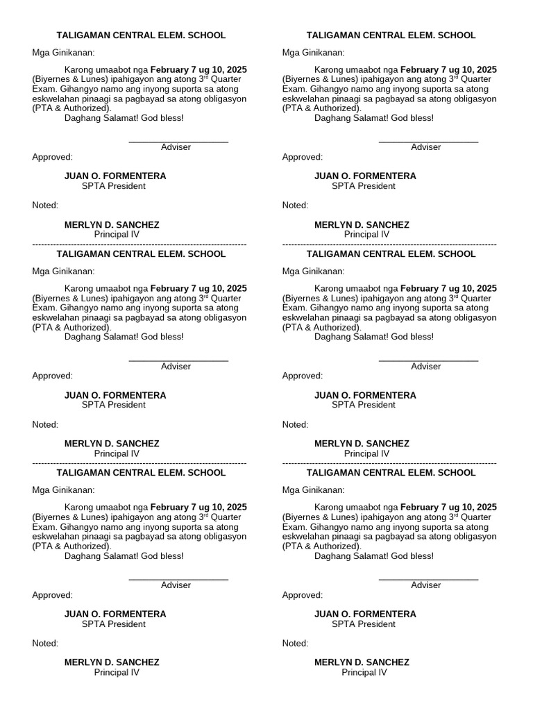 Notice of Announcement | PDF
