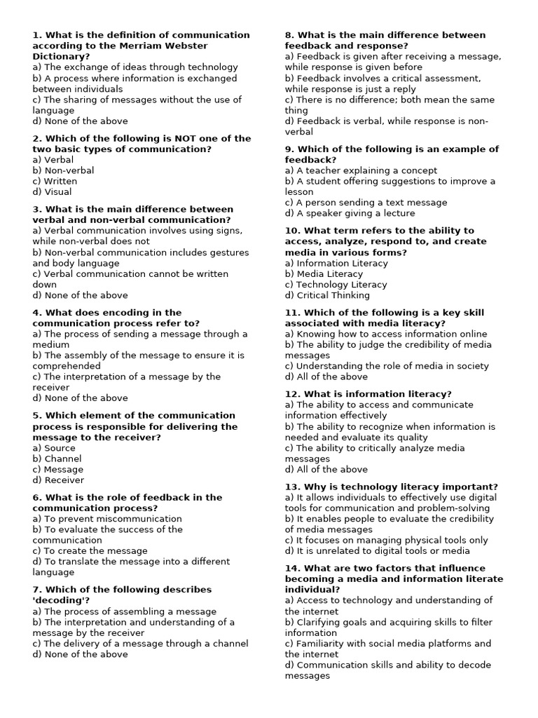 MIL Test | PDF | Mass Media | Communication