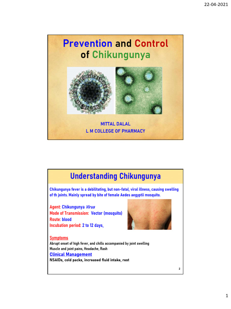 Sweet - Gifs/prevention and Control of Chikungunya | PDF | Microbiology ...
