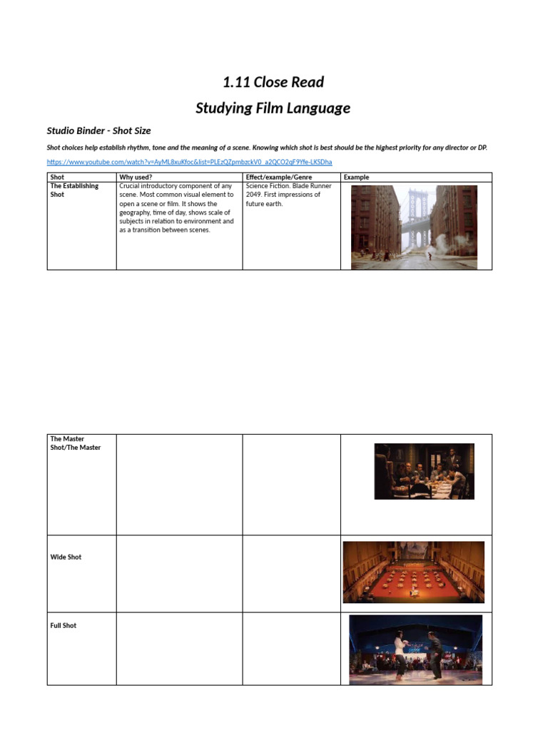 Film Language: Key Techniques Explained | PDF