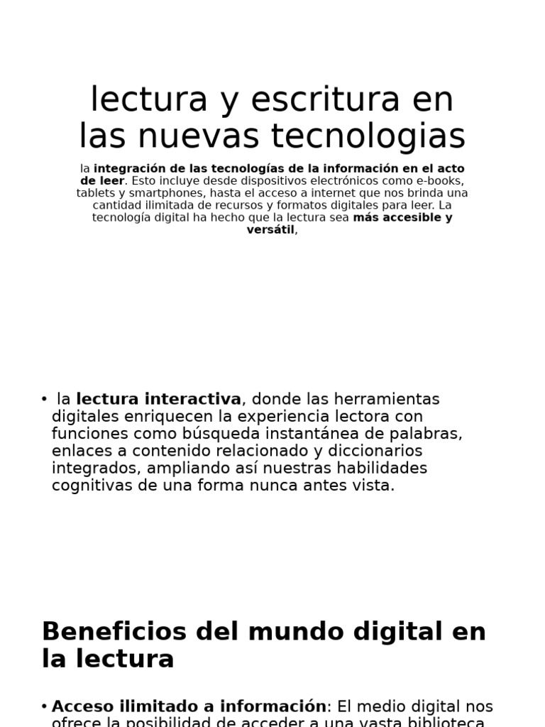 Lectura y escritura en la era digital | PDF | Hipertexto | Tecnología ...