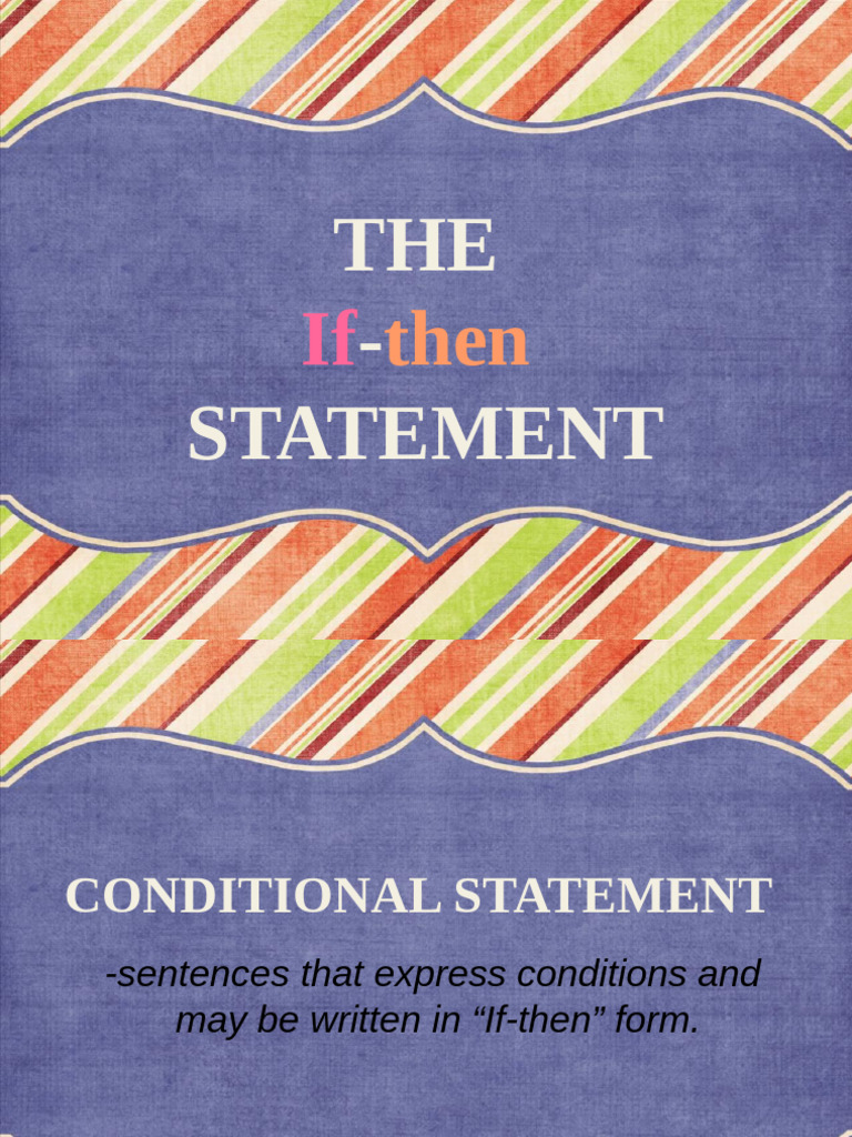 Math 8 If-Then (Feb 8) | PDF
