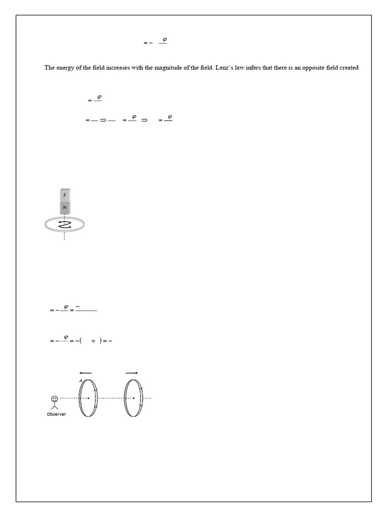 Understanding Induced EMF and Lenz's Law | PDF | Electromagnetic ...