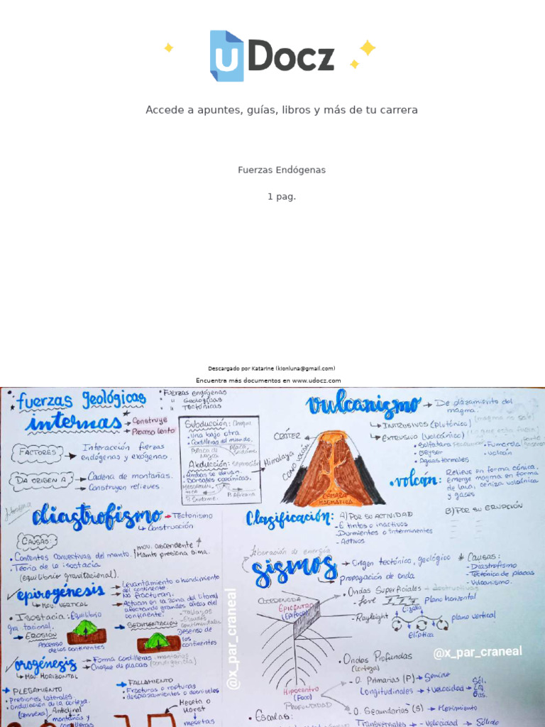 Fuerzas Endógenas en Geología | PDF | Estructura de la tierra ...