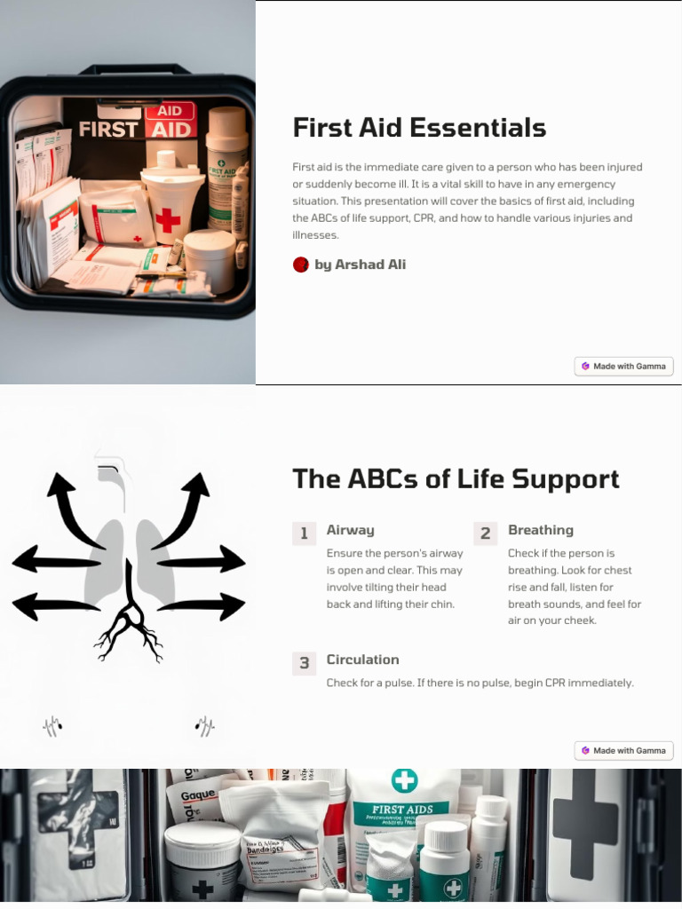 First Aid Basics: ABCs, CPR & Injuries | PDF | First Aid ...