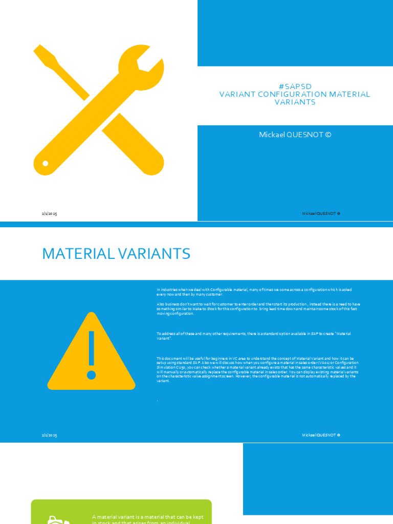 Variant Configuration Material Variants PPTX 1738434165 | PDF | Data ...