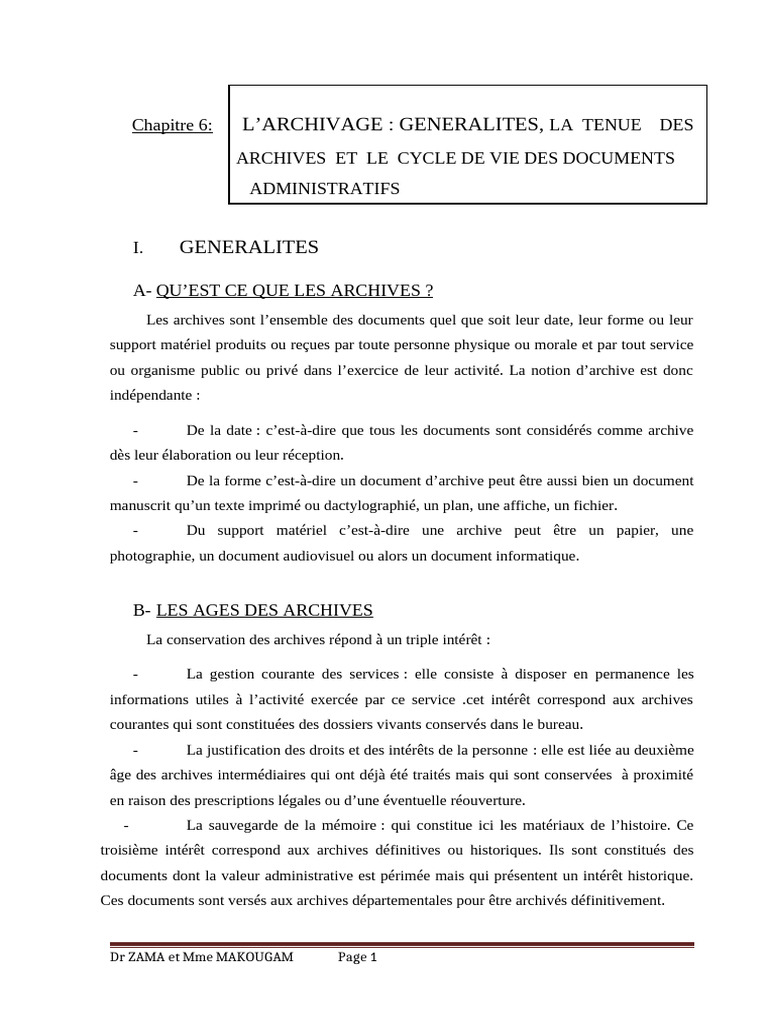 Guide sur l'archivage des documents | PDF | Archives | Scanner ...