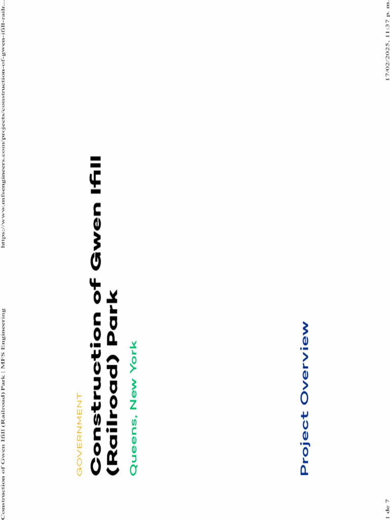 Gwen Ifill Railroad Park Construction | PDF