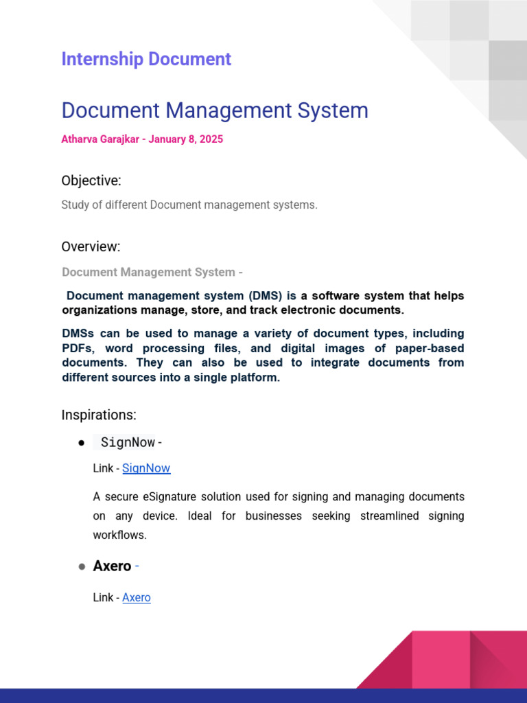 Document Management System Overview | PDF | Information Technology ...