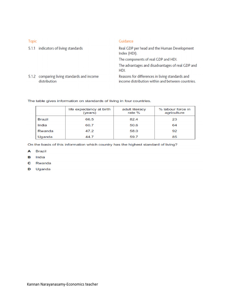 Understanding Economic Development Metrics | PDF | Cost Of Living ...