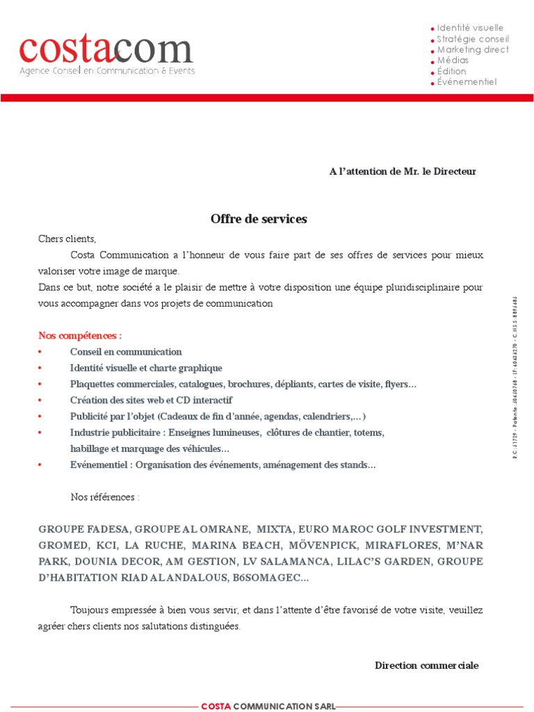 Offre de Service  PDF