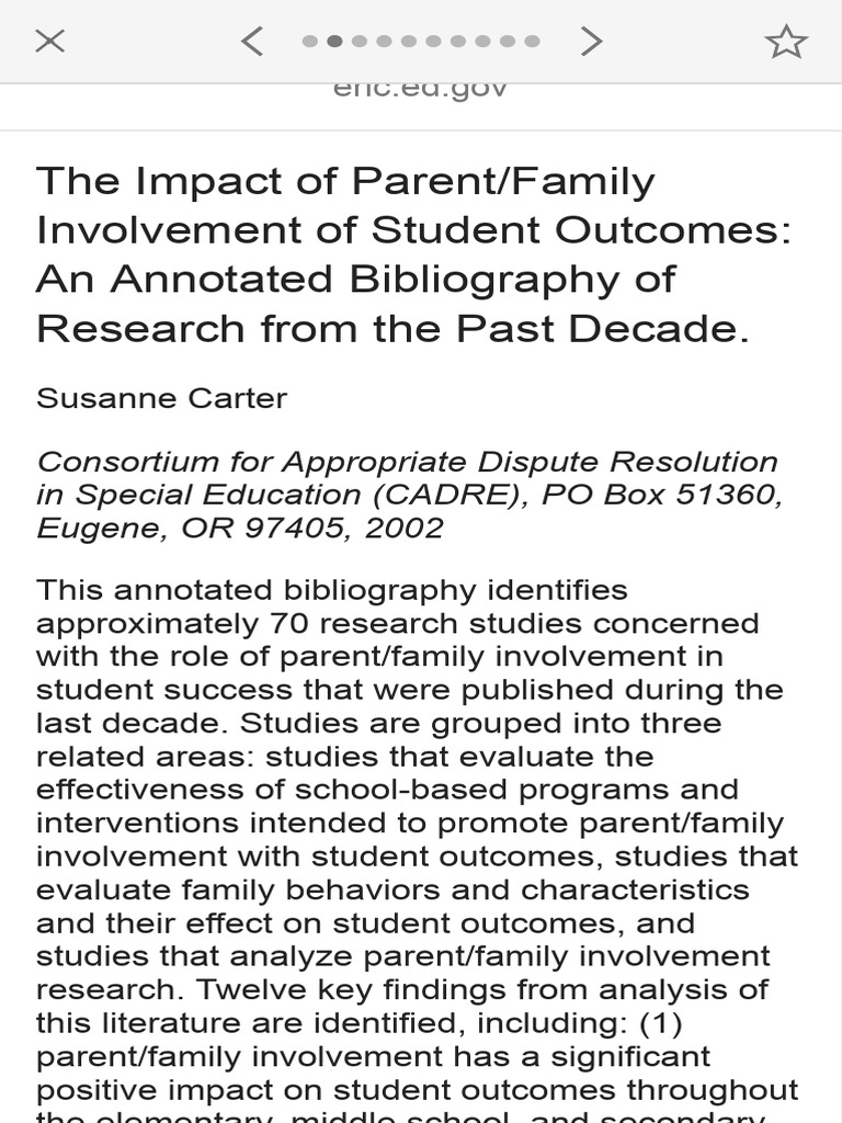 Impact of Parental Involvement on Students | PDF | Cognition | Social ...