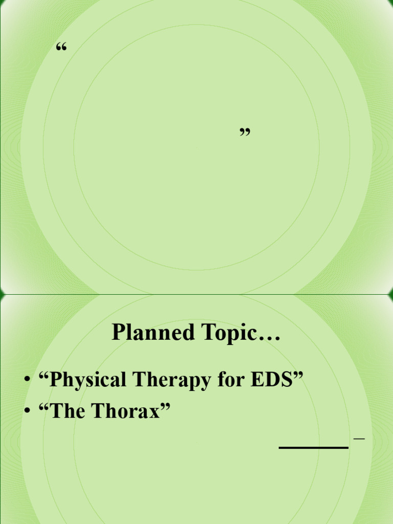 EDS Physical Therapy: Posture & Ribcage Insights | PDF