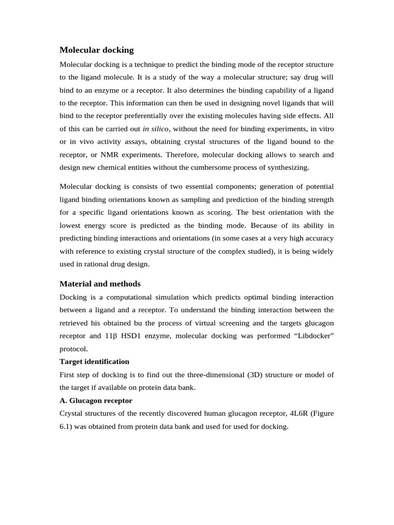 Molecular docking pdf docking molecular proteins