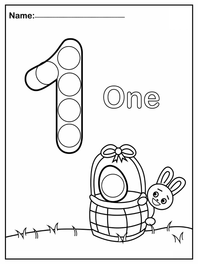 123 numbers dot easter preschool coloring pages book counting eggs