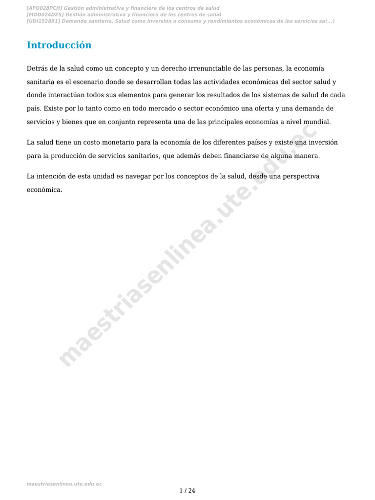 Economía y demanda en salud | PDF | Cuidado de la salud | Mercado ...