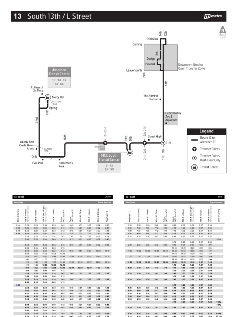 Omaha Bus Route Schedule | PDF