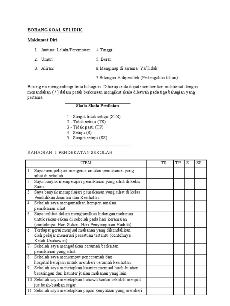 Baru Soal Selidik Pdf