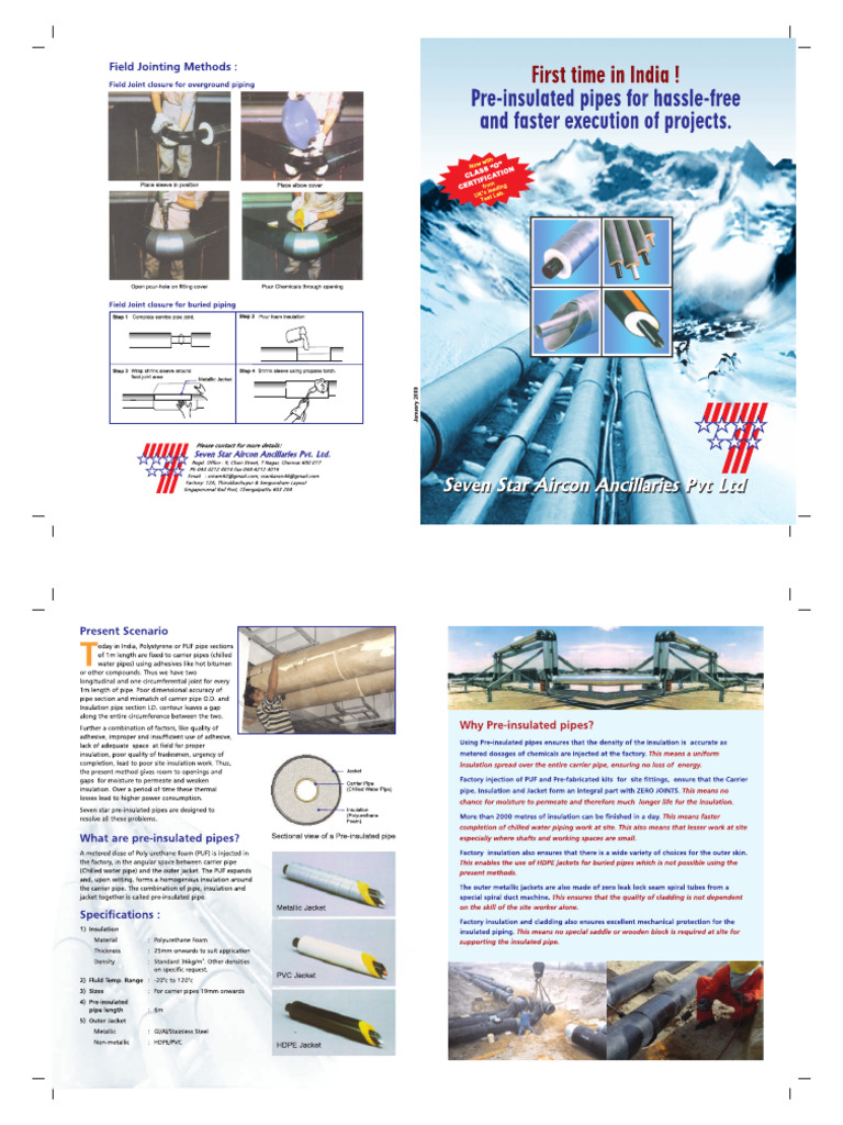 Pre Insulated Pipes | PDF