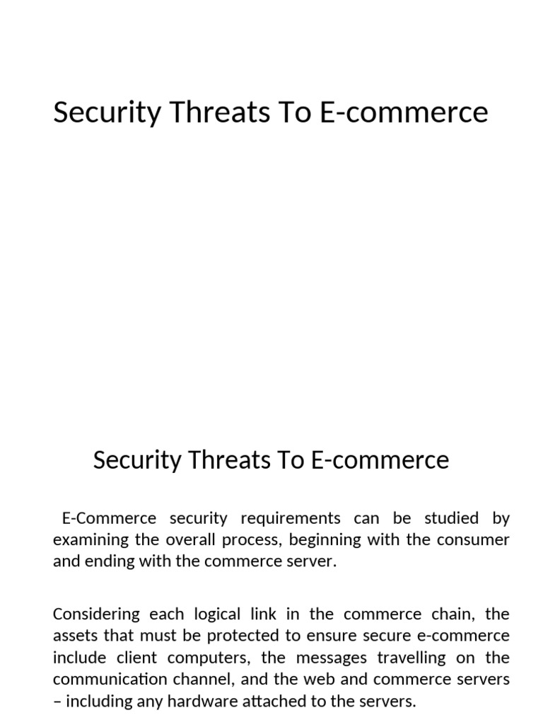 Top E-commerce Security Threats Explained | PDF | Malware | Security