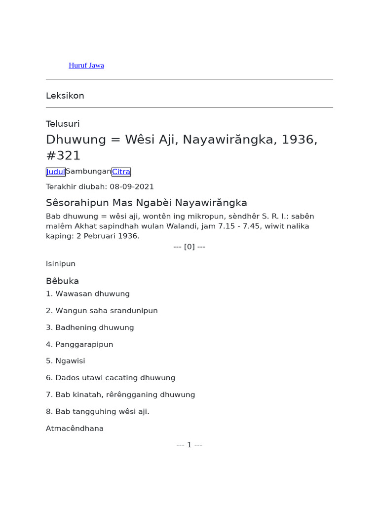 Dhuwung Wesi Aji Nayawirangka | PDF